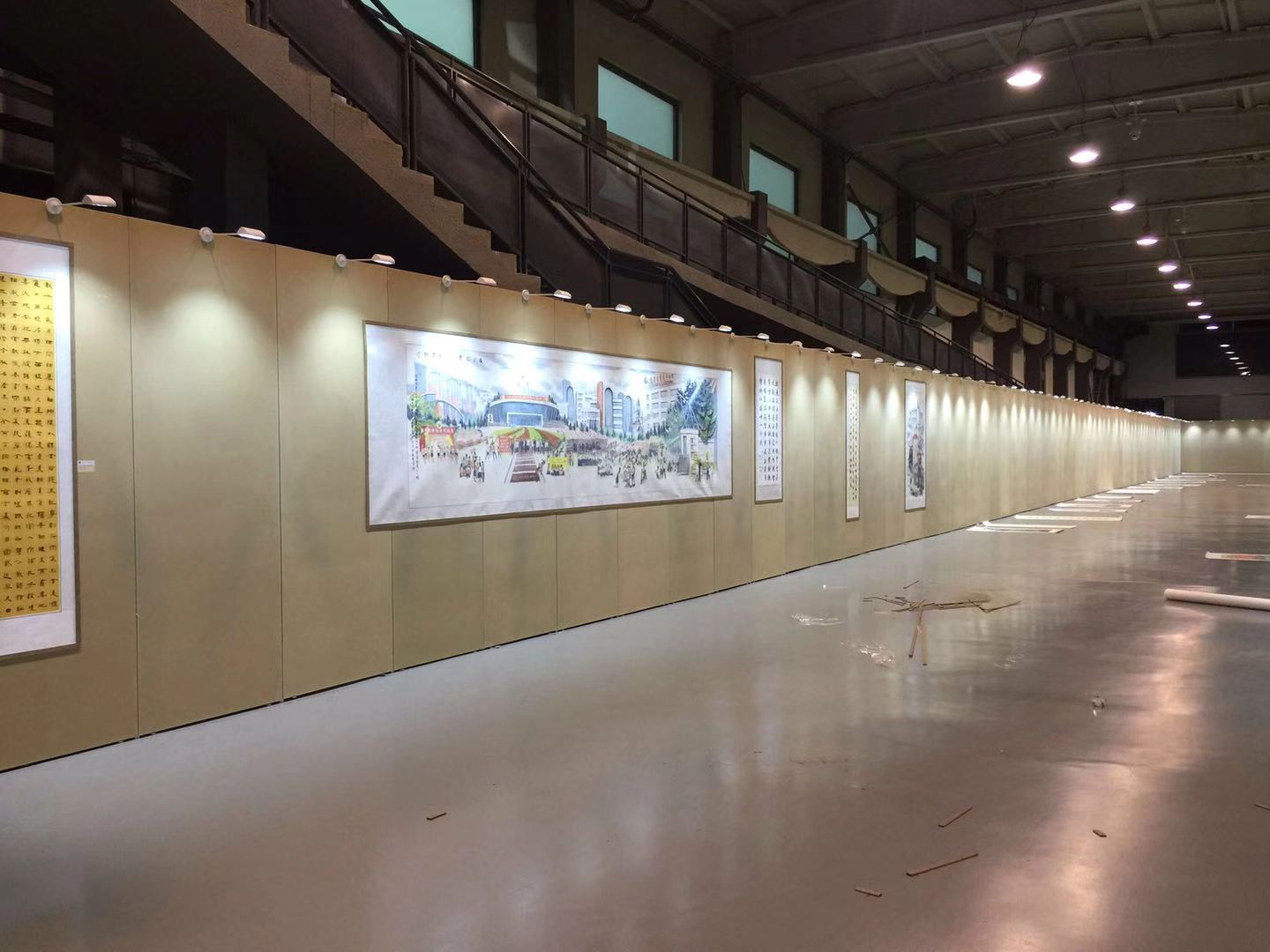 灰色無(wú)縫掛畫(huà)展板